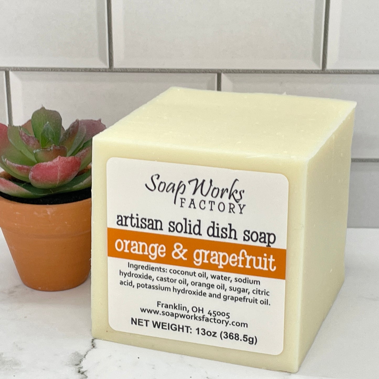 Artisan Orange & Grapefruit Solid Block Dish Soap