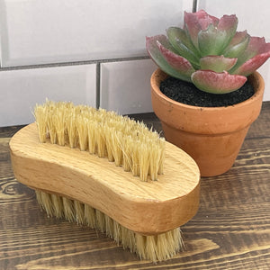 Bamboo & Boar Bristle Fingernail Brush - Soapworks Factory (6674487476381)