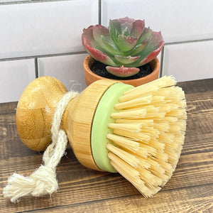 Bamboo Handle Dish and Pot Scrubber - Soapworks Factory (6567013875869)