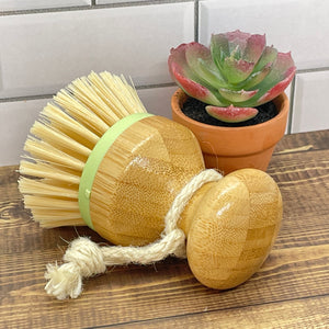 Bamboo Handle Dish and Pot Scrubber - Soapworks Factory (6567013875869)