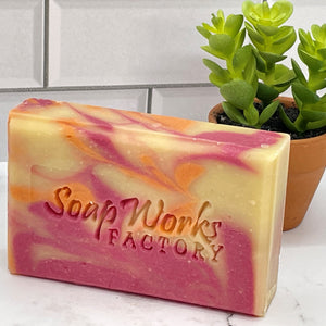 handcrafted cold process orange soap