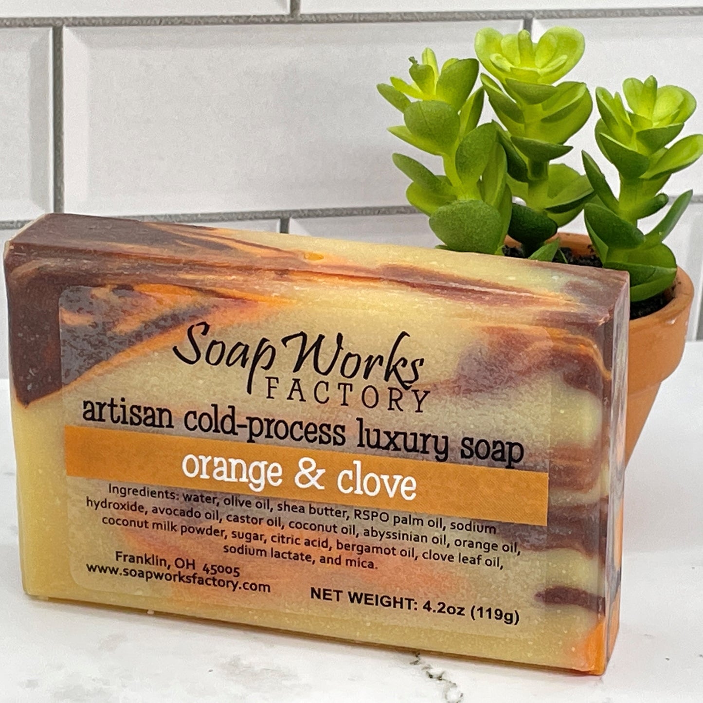 orange clove handcrafted soap