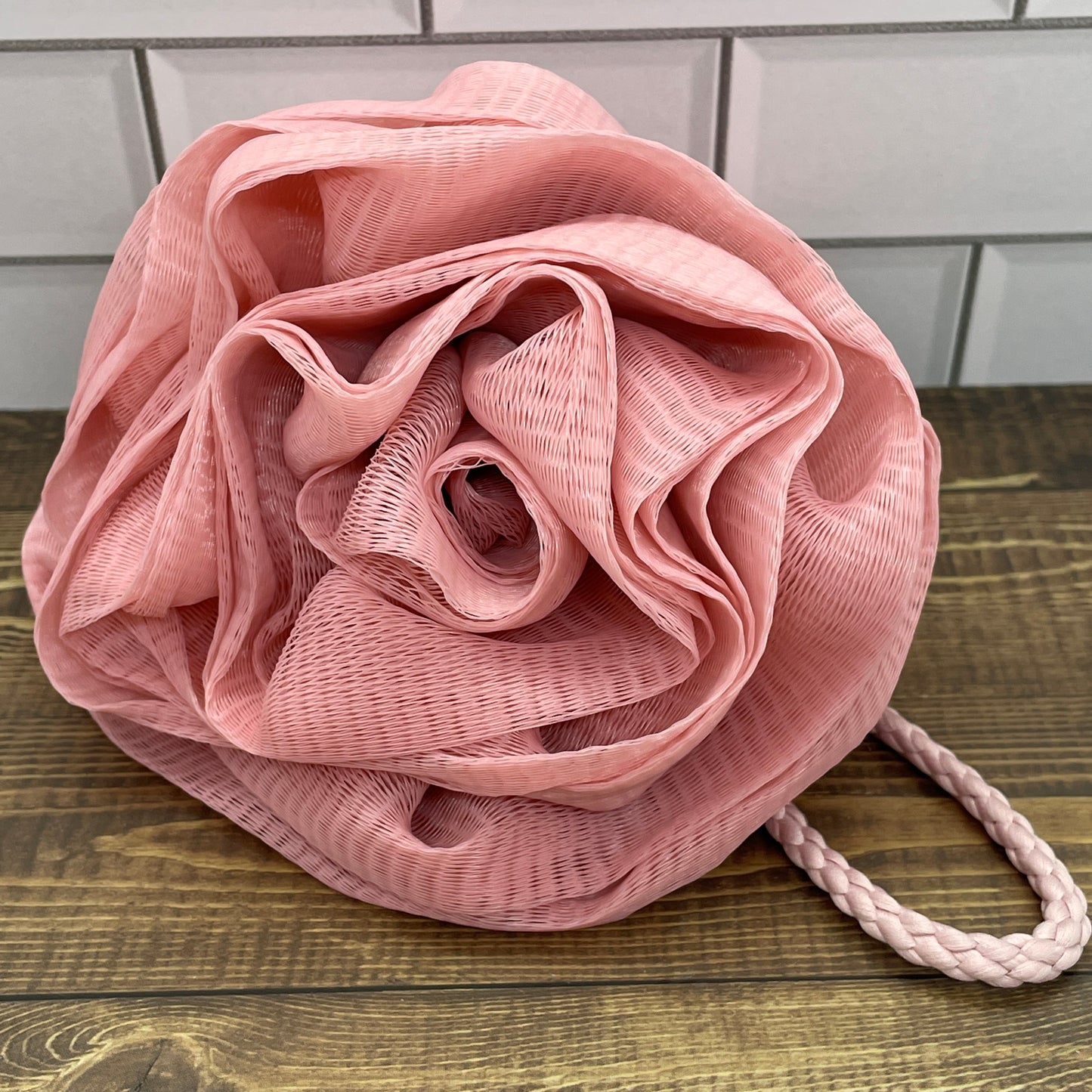 Rose Shaped Nylon Shower Pouf in 4 Colors