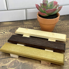 Load image into Gallery viewer, slatted wood soap dish

